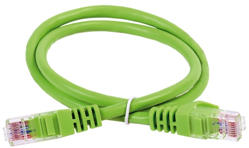 ITK Коммутационный шнур (патч-корд) кат.5E UTP LSZH 0,5м зеленый | код PC02-C5EUL-05M | IEK